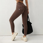 Mallas deportivas para gimnasio ,mallas de cintura alta con bolsillo