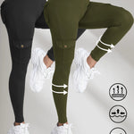 2 uds cintura alta  Leggings Fitness  pantalones deportivos