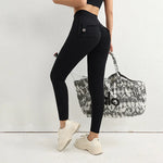 Mallas deportivas para gimnasio ,mallas de cintura alta con bolsillo