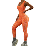 Traje de Yoga deportivo de una pieza de alta elasticidad para mujer, diseño ajustado, correa cruzada, pantalones ajustados sin espalda.