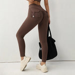 Mallas deportivas para gimnasio ,mallas de cintura alta con bolsillo