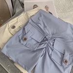 Shorts cortos deportivos de cintura alta con bolsillo
