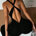 Traje de Yoga deportivo de una pieza de alta elasticidad para mujer, diseño ajustado, correa cruzada, pantalones ajustados sin espalda.